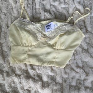 Lace crop cami